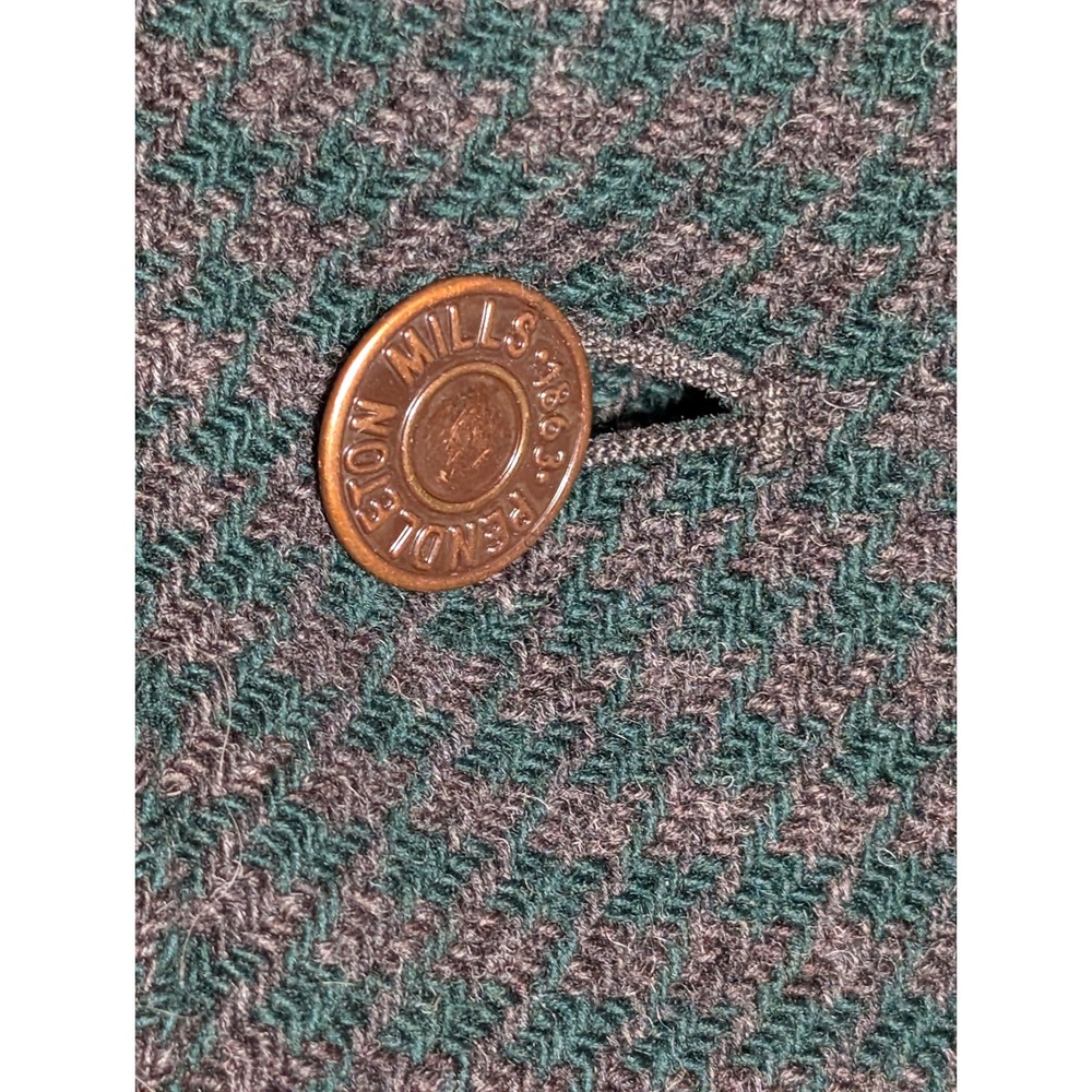 Vtg Pendleton Wool Jacket Green Houndstooth Thomas Kay Ltd Ed 10/400 Women Lg - Picture 11 of 12